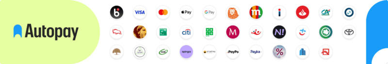 Autopay — supported payment methods (BLIK, cards, banks)